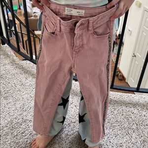 Zara Kids Pink Jeans with Side SPARKLES
